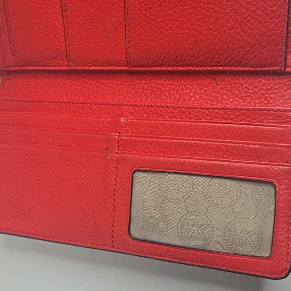 Michael Kors Red Leather Wallet - Picture 6 of 11